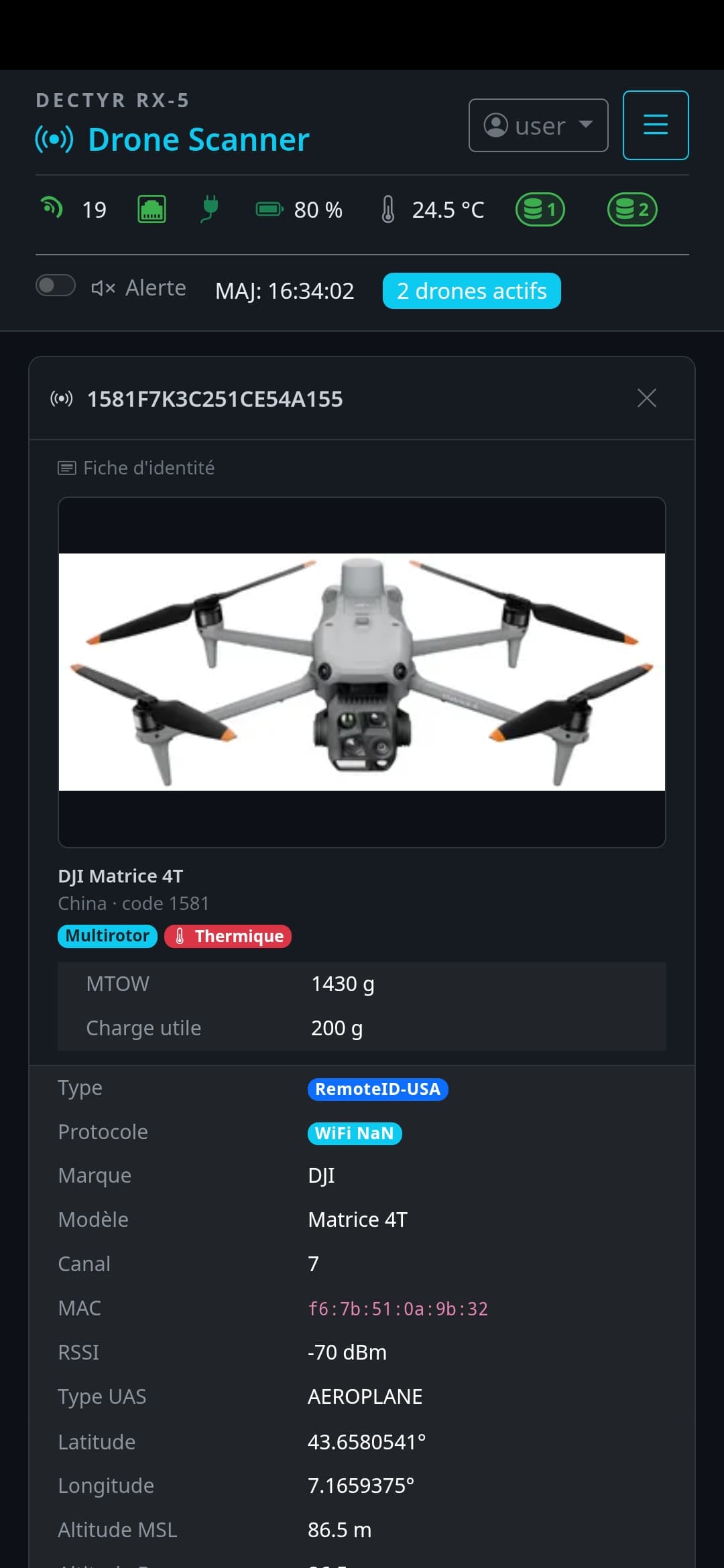 DECTYR on smartphone — detection detail and context